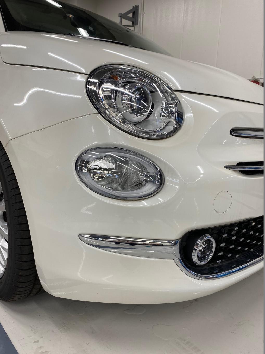 フィアット500 フロントバンパー メッキモール付き フロントバンパー