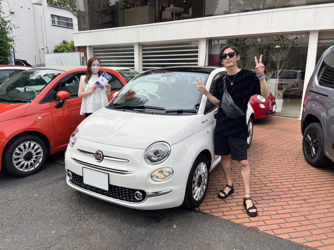 ☆祝”ご納車☆ FIAT500 TwinAir Dolcevita (ボサノバホワイト）｜フィアット／アバルト田園調布スタッフブログ｜FIAT/ ABARTH Official Dealer Site