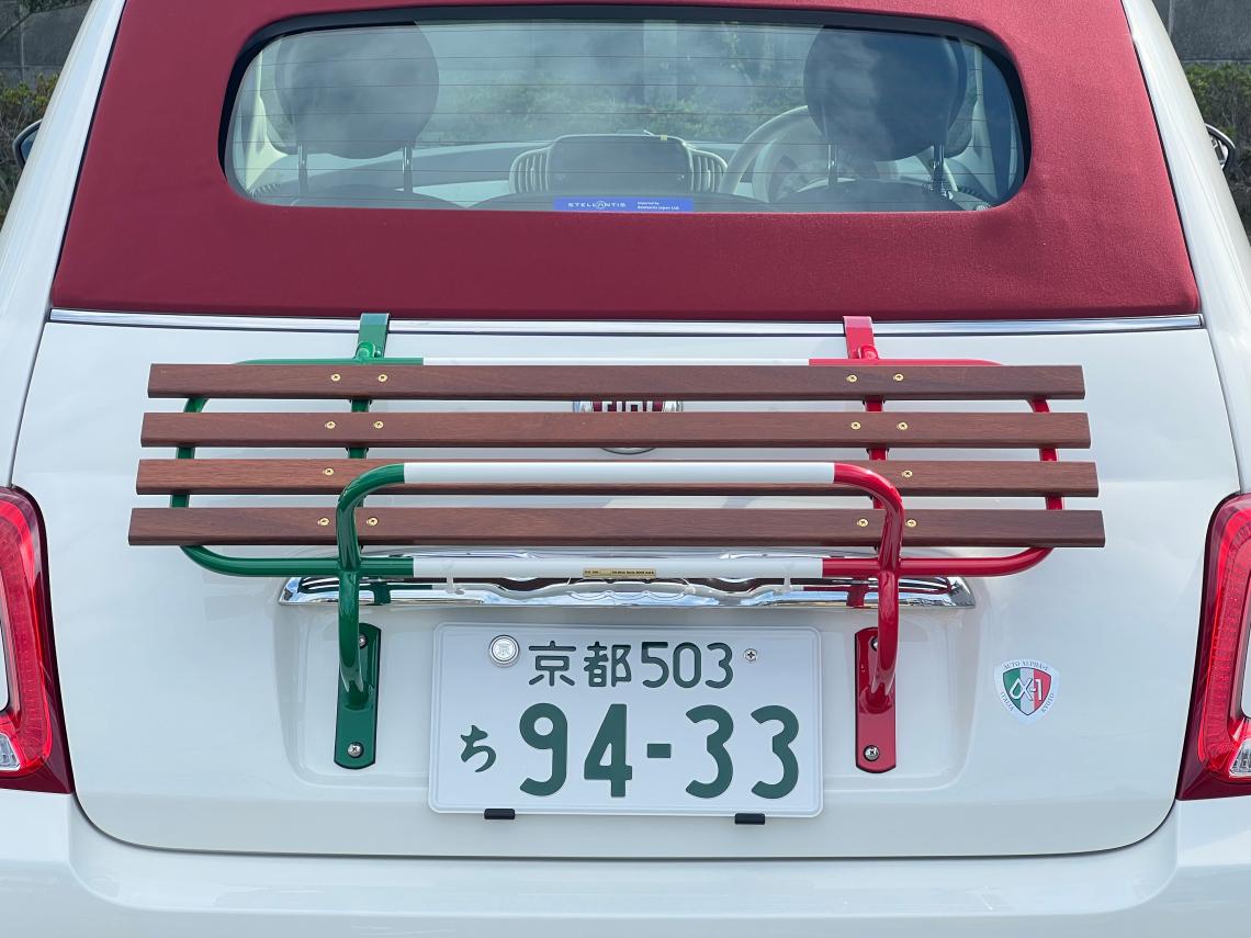 【新品】Fiat 500 ツーリング ラック (クローム) チンクエチェントの可愛いラック