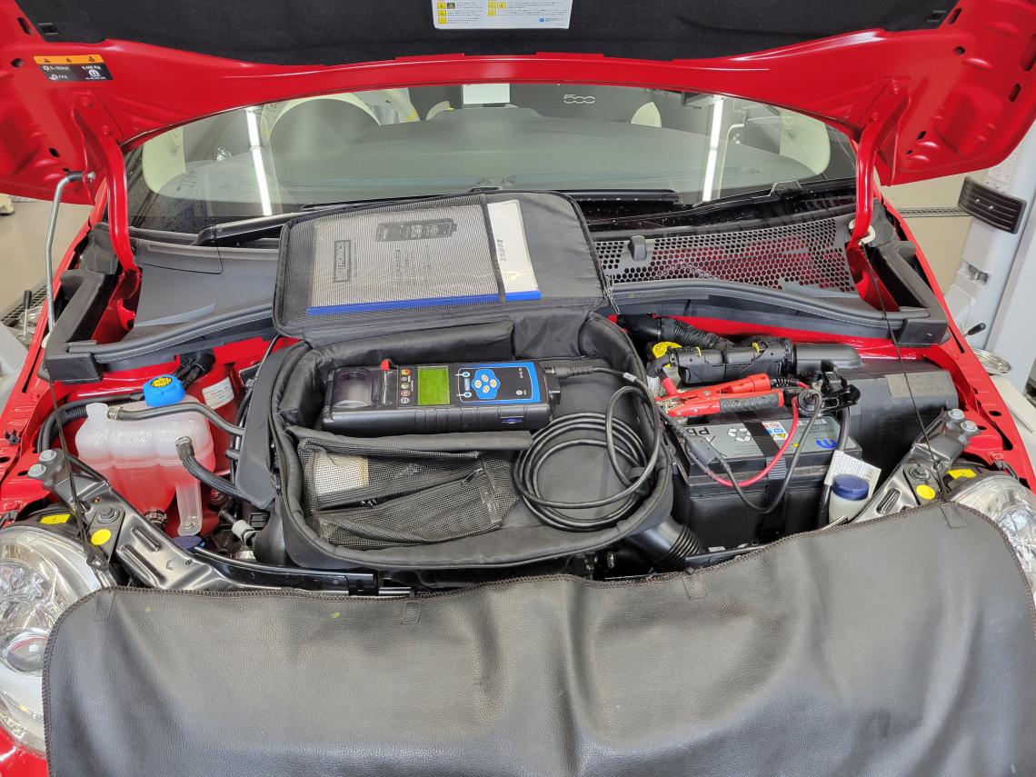 FIAT500 クラシック エンジンフードオープンステー左右2点（上開き