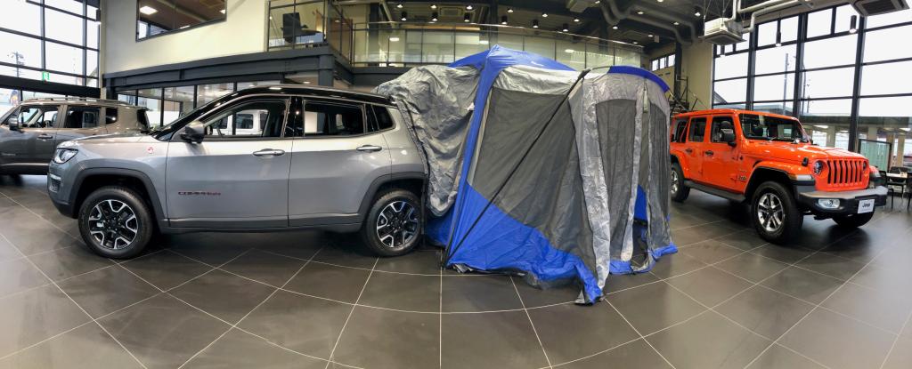 ☆Jeepアタッチャブルテント展示中☆｜ジープ岡崎スタッフブログ