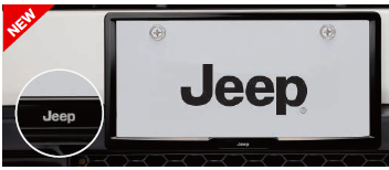 Jeep ロゴ入り ナンバープレートフレーム（ブラック）