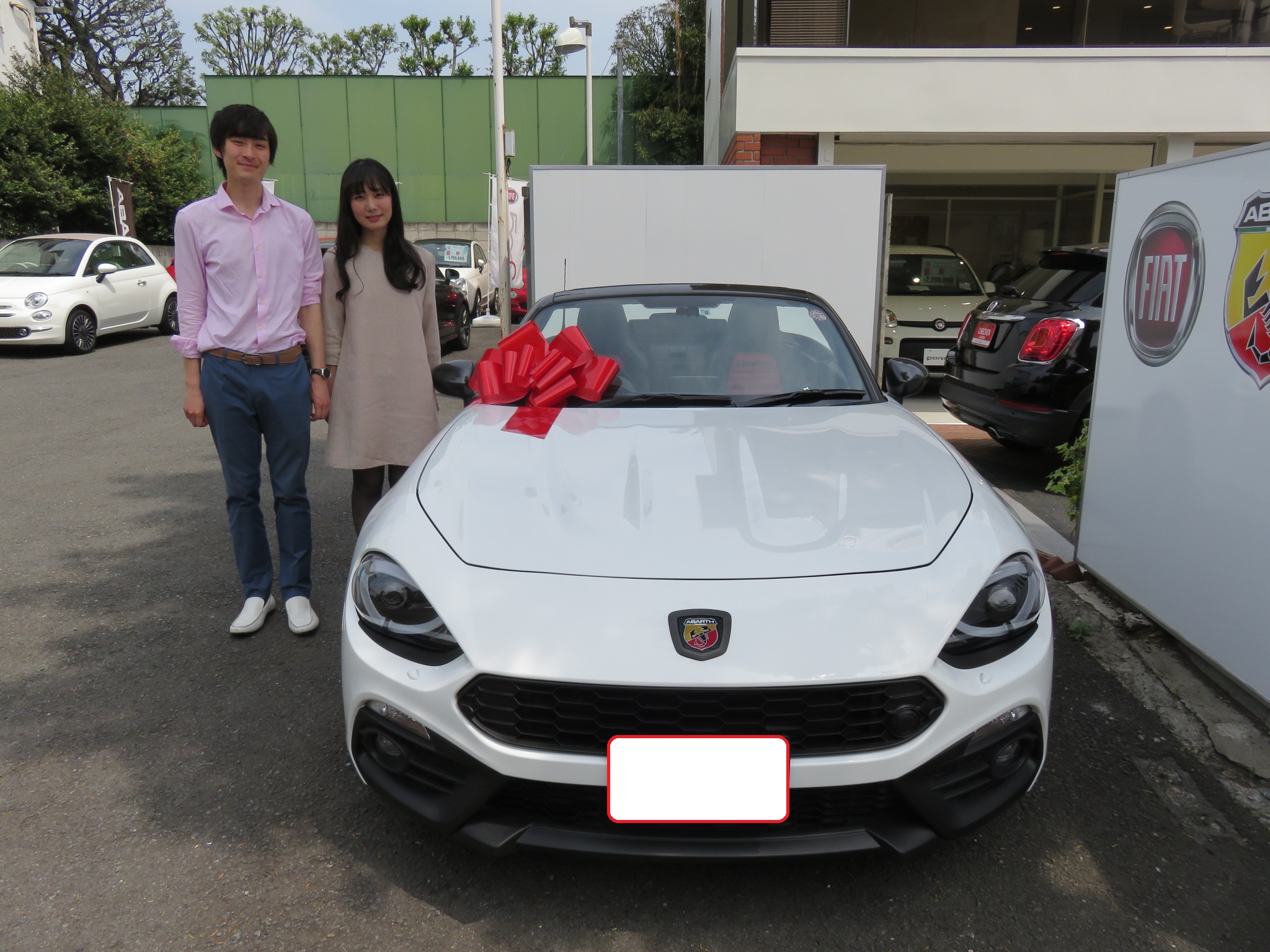 祝 ご納車 Abarth 124 Spider At Bianco Turini1975ﾎﾜｲﾄ フィアット アバルト 田園調布スタッフブログ Fiat Abarth Official Dealer Site