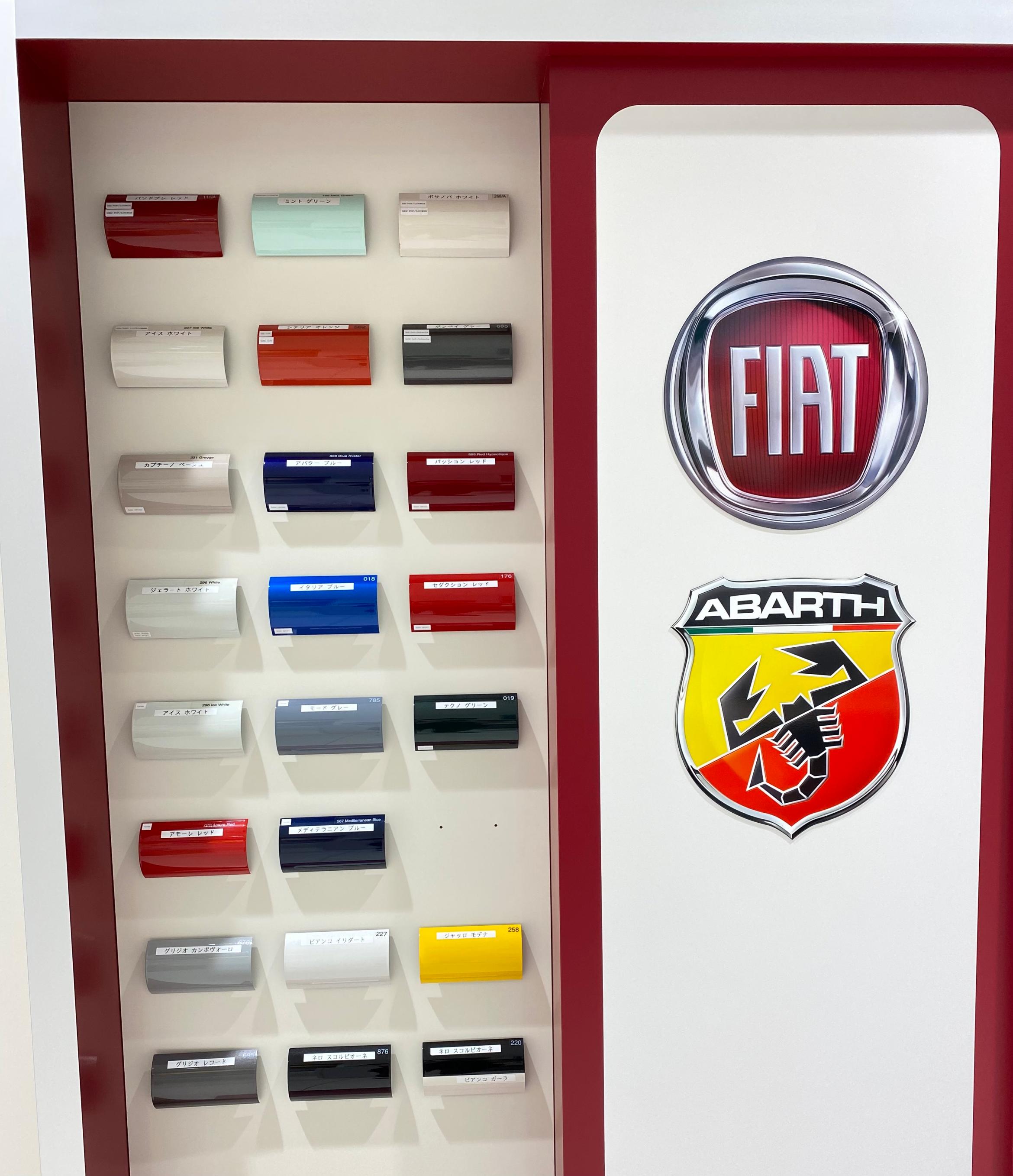 【塗装済み】FIAT ABARTH ボディ New ボディカラーサンプル！｜フィアット／アバルト新大阪