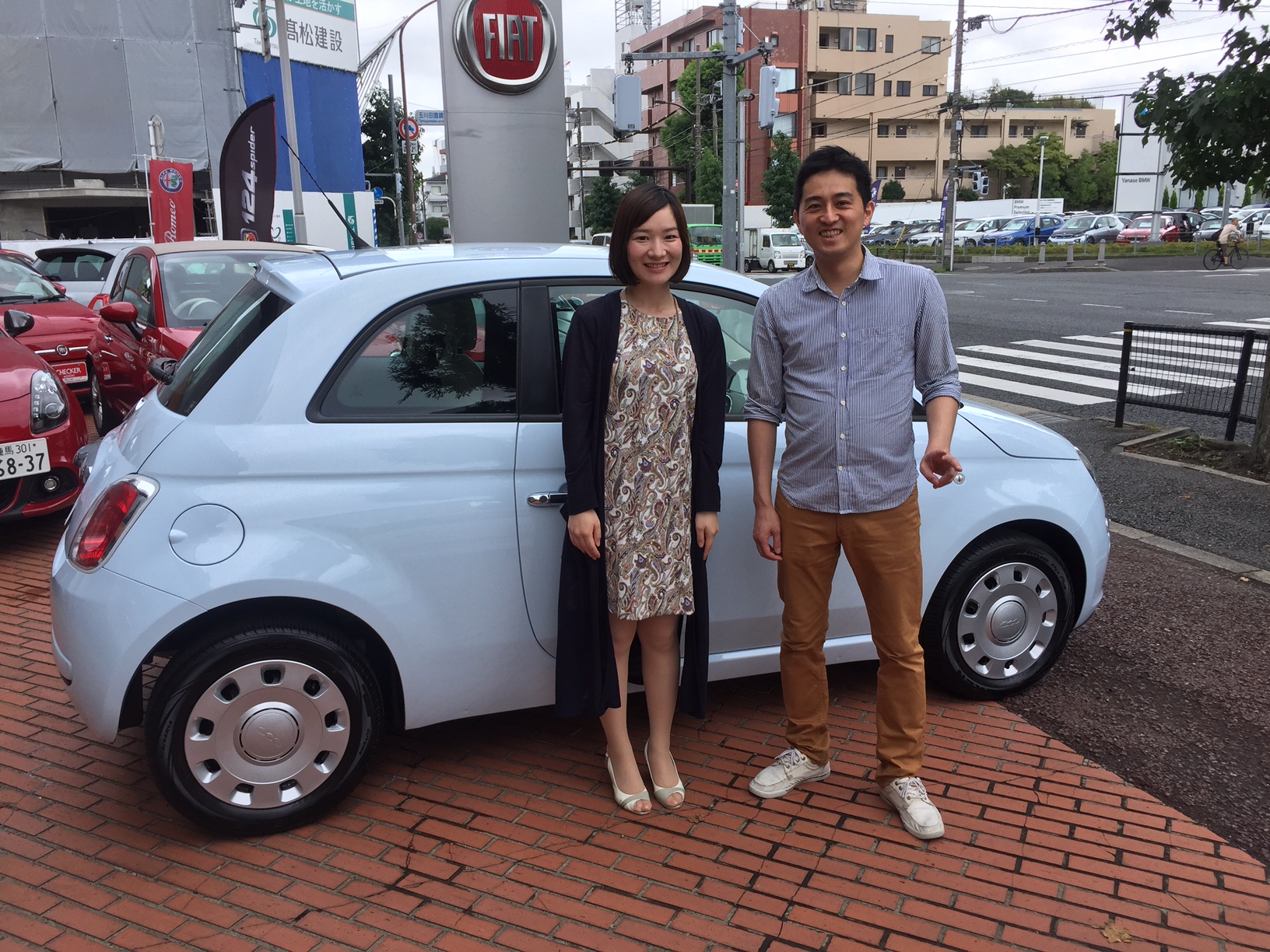 ☆祝”ご納車☆ FIAT500 1.2 POP(ﾁｬﾁｬﾁｬｱｽﾞｰﾙ)｜フィアット田園調布スタッフブログ｜FIAT Official Dealer  Site