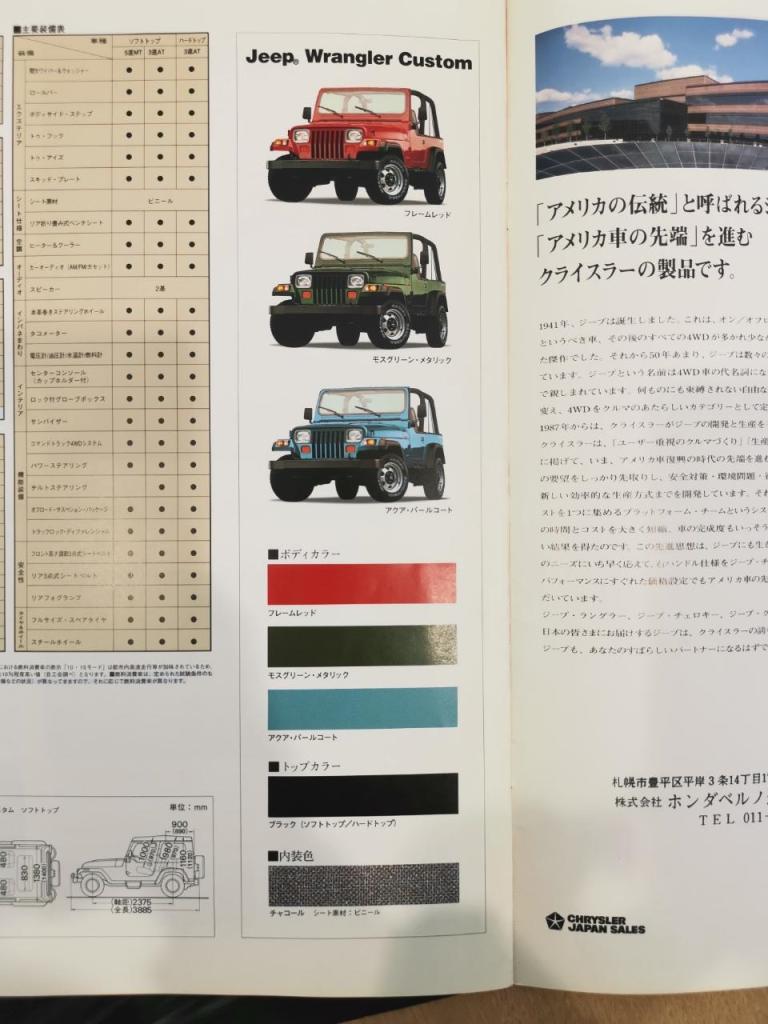 約20年前のカタログ？！？！｜ジープ札幌琴似スタッフブログ｜Jeep