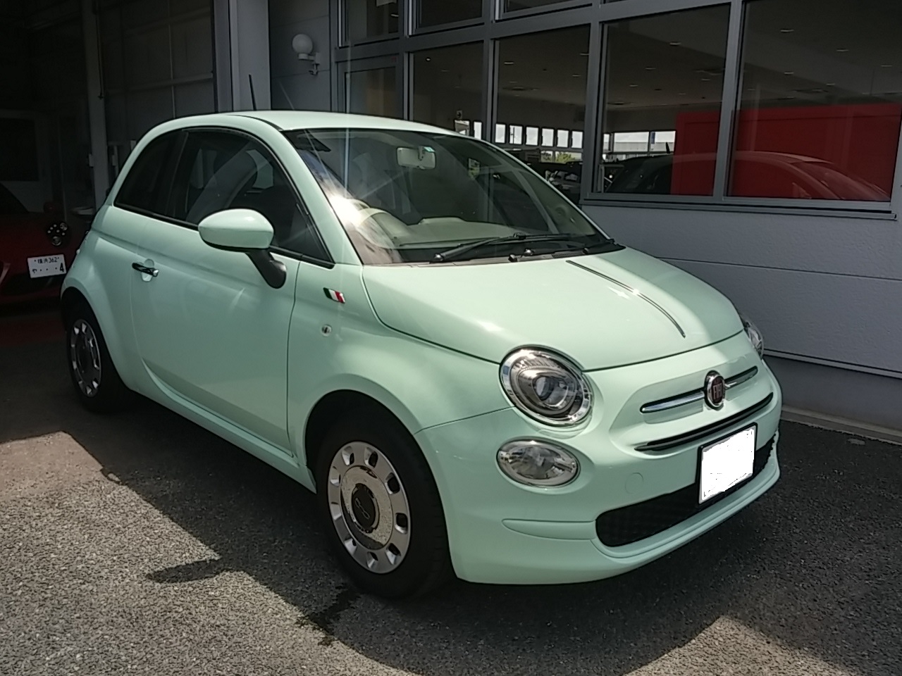 500 1 2 Pop ミントグリーン納車 フィアット熊本スタッフブログ Fiat Official Dealer Site