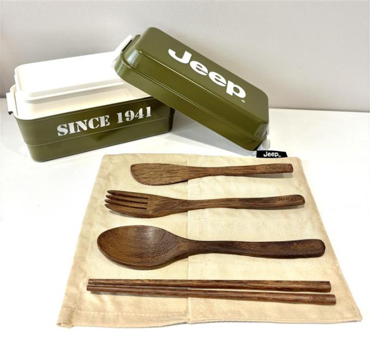 Jeep　ランチボックス＆ナチュラルカトラリーセット