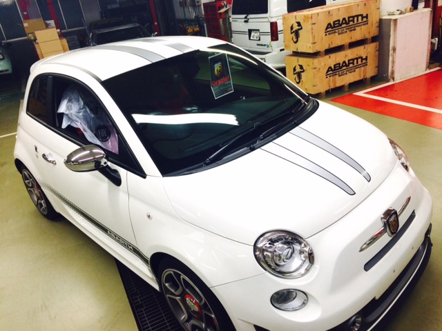 ABF]アバルト◇フロントガラスデカール◇ハチマキ ABARTH - 外国自動車用パーツ