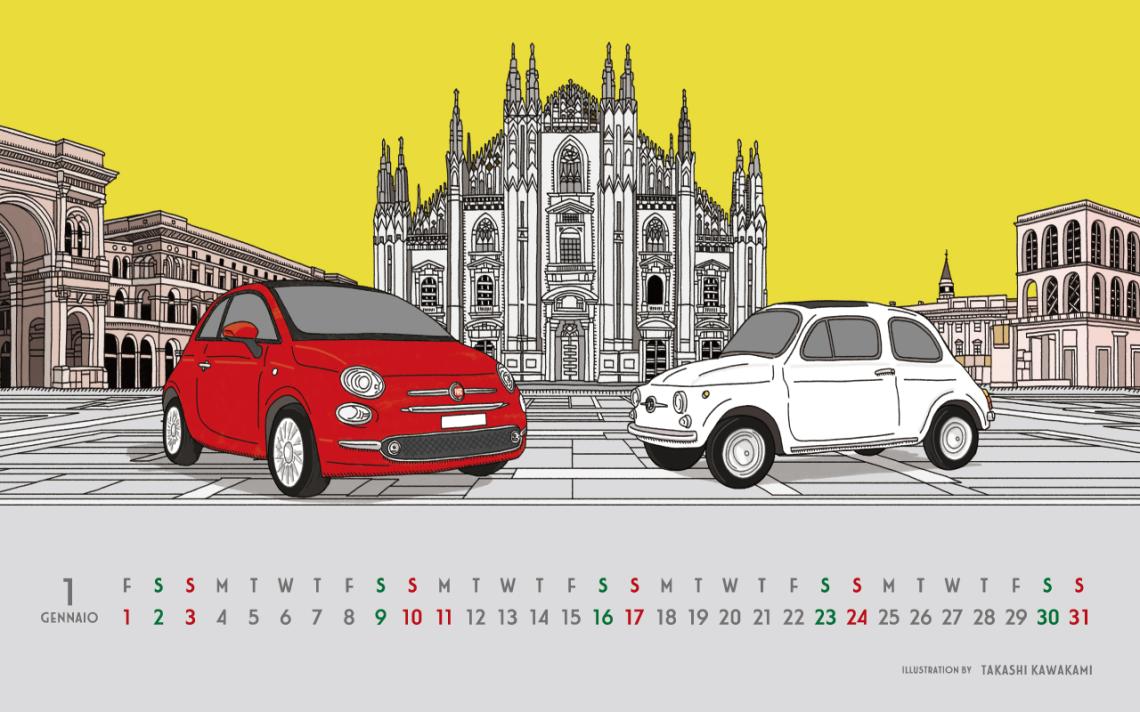 Fiat1月カレンダー 壁紙ダウンロードのご案内 フィアット アバルト天白スタッフブログ Fiat Abarth Official Dealer Site